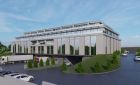 Office building with shops
